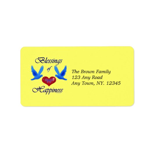 「幸せの恵み」ラベル ラベル (正面)