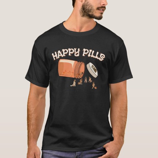 幸せの薬ジャーマンシェパード 犬 Tシャツ (正面)
