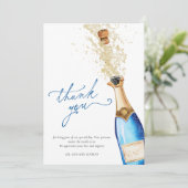 幸せの青いもの フォト サンクス カード (スタンド正面)