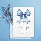 幸せの青い糸 結婚式の前祝い ブライダルシャワー サンキューカード