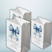 幸せの青い糸 結婚式準備パーティ ブライダルシャワー ミディアムペーパーバッグ