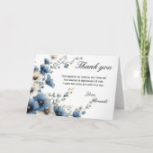 幸せの青い色の贈り物♡ 結婚式前にお礼を伝えるカード サンキューカード (正面)