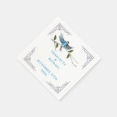 幸せの青い鳥の結婚式ペーパーナプキン スタンダードカクテルナプキン (角)