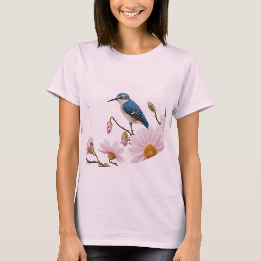 幸せの青い鳥 Tシャツ (正面)
