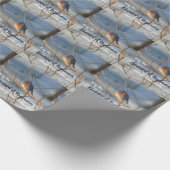 幸せの青感動的い鳥 ラッピングペーパー (角)