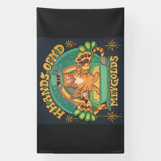 幸せの黄金の日を探そう！ 横断幕 (縦)