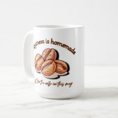 幸せはこのマグカップのコーヒーのように自家製である コーヒーマグカップ (正面左)