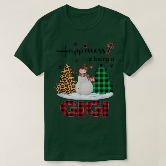 幸せはギギ雪だるまメリークリスマスtr tシャツ (デザイン正面)