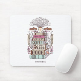 幸せはコーヒーと本 マウスパッド