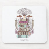 幸せはコーヒーと本 マウスパッド (正面)