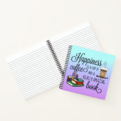 幸せはコーヒーと素晴らしい本のカップ ノートブック (内部)