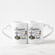 幸せはコーヒーと素晴らしい本のカップ