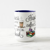 幸せはコーヒーと素晴らしい本のカップ マグカップ (中央)