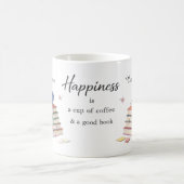幸せはコーヒーと良い本マグカップ  コーヒーマグカップ (中央)