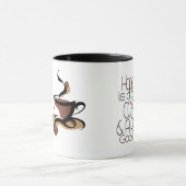 幸せはコーヒーのカップであり、本当に良い本 マグカップ (中央)