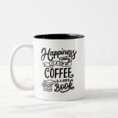 幸せはコーヒー一杯で、二色のコーヒーマグ ツートーンマグカップ (左)