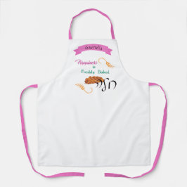 幸せはチャラ焼いたピンク エプロン