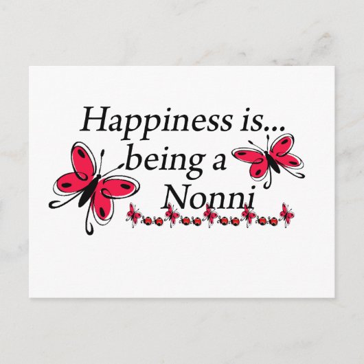 幸せはノンニになることだけど蝶々 ポストカード (正面)