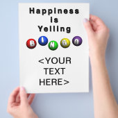 幸せはビンゴを叫ぶこと チラシ (手)