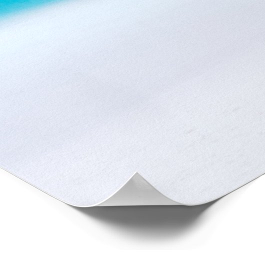 幸せはビーチ海写真引用文で1日 ポスター (角)