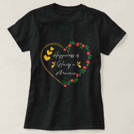 幸せはママの誕生日ギフトかわいいママ Tシャツ