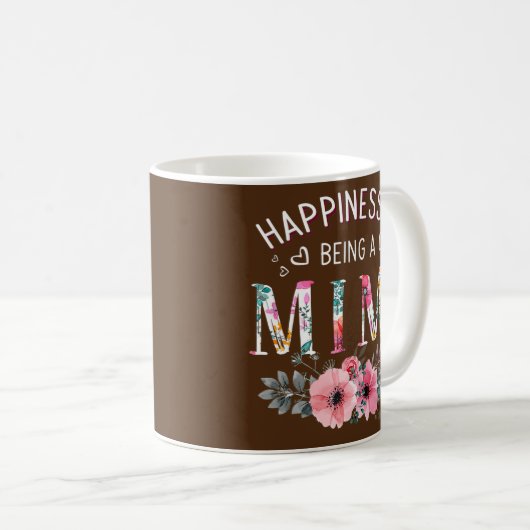 幸せはミミミおもしろいの母の日 コーヒーマグカップ (正面右)
