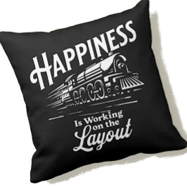 幸せはレイアウト上で働いている、蒸気列車 クッション