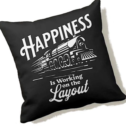 幸せはレイアウト上で働いている、蒸気列車 クッション