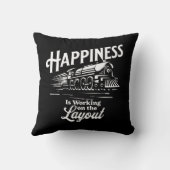 幸せはレイアウト上で働いている、蒸気列車 クッション (裏面)