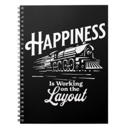 幸せはレイアウト上で働いている、蒸気列車 ノートブック