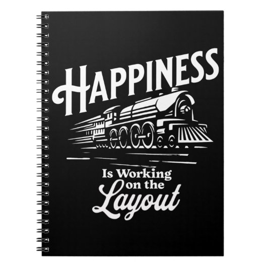 幸せはレイアウト上で働いている、蒸気列車 ノートブック (正面)
