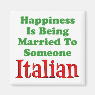 幸せは人にとっ結婚したてのものイタリアンだ マグネット