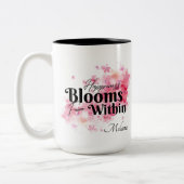 幸せは内から花開く ツートーンマグカップ (左)