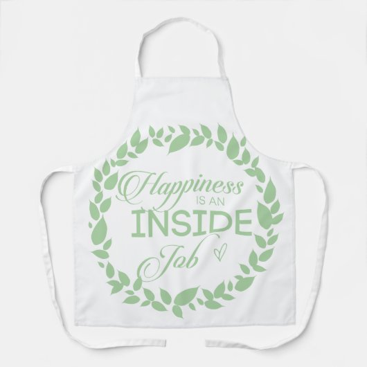 幸せは内から グリーンリースエプロン エプロン (正面)