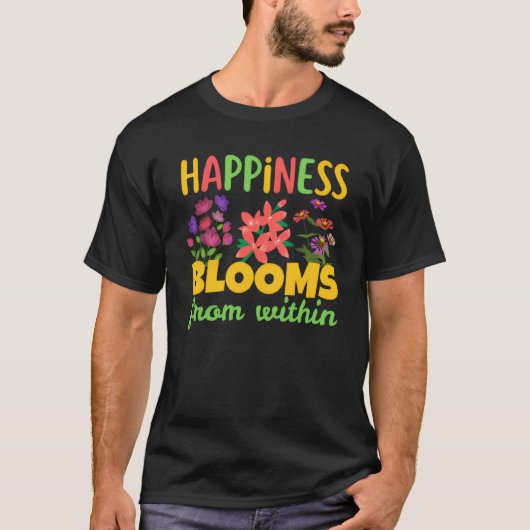 幸せは内側から溢れる 幸せの春 Tシャツ (正面)