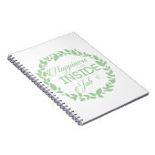 幸せは内側から　グリーンリースノートブック ノートブック (右側)