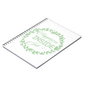 幸せは内側から　グリーンリースノートブック ノートブック (左側)