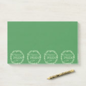 幸せは内側のジョブの緑のリースポスト – No ポストイット (デスク)