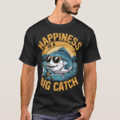 幸せは大漁 Tシャツ (正面)