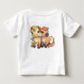 幸せは小さなポニーのTシャツ ベビーTシャツ (裏面)