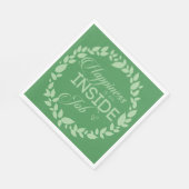 幸せは心の中にある グリーン リース ナプキン スタンダードランチョンナプキン (角)