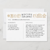 幸せは手作りのゴールデン & ブラック ベーキングリース シーズンカード (裏面)