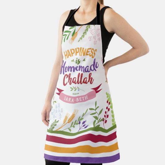 幸せは手作りのチャラ フラワル＆ストライプス エプロン (インサイチュ)