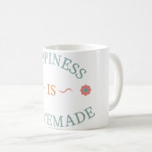 幸せは手作り お菓子作りの名言 コーヒーマグカップ (正面右)