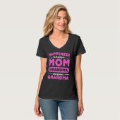幸せは母である祖母の女素晴らし性mote tシャツ (正面フル)