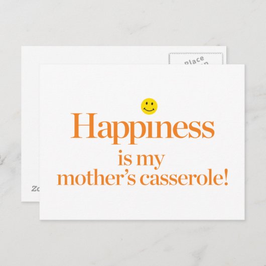 幸せは母のキャセロール ポストカード (正面/裏面)