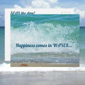 幸せは波のようにやってくる 今日を楽しめ ポストカード