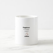 幸せは温かいコーヒーマグだ コーヒーマグカップ (中央)