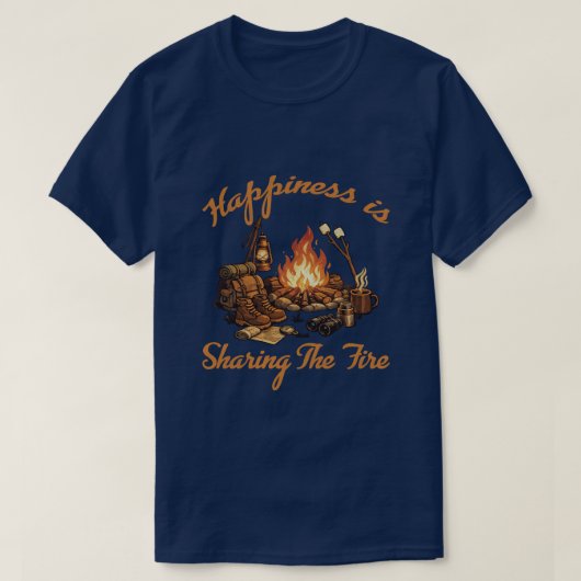 幸せは炎を分かち合うこと Tシャツ (デザイン正面)