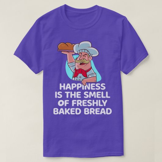幸せは焼きたてのパンの香り オーブン Tシャツ (デザイン正面)